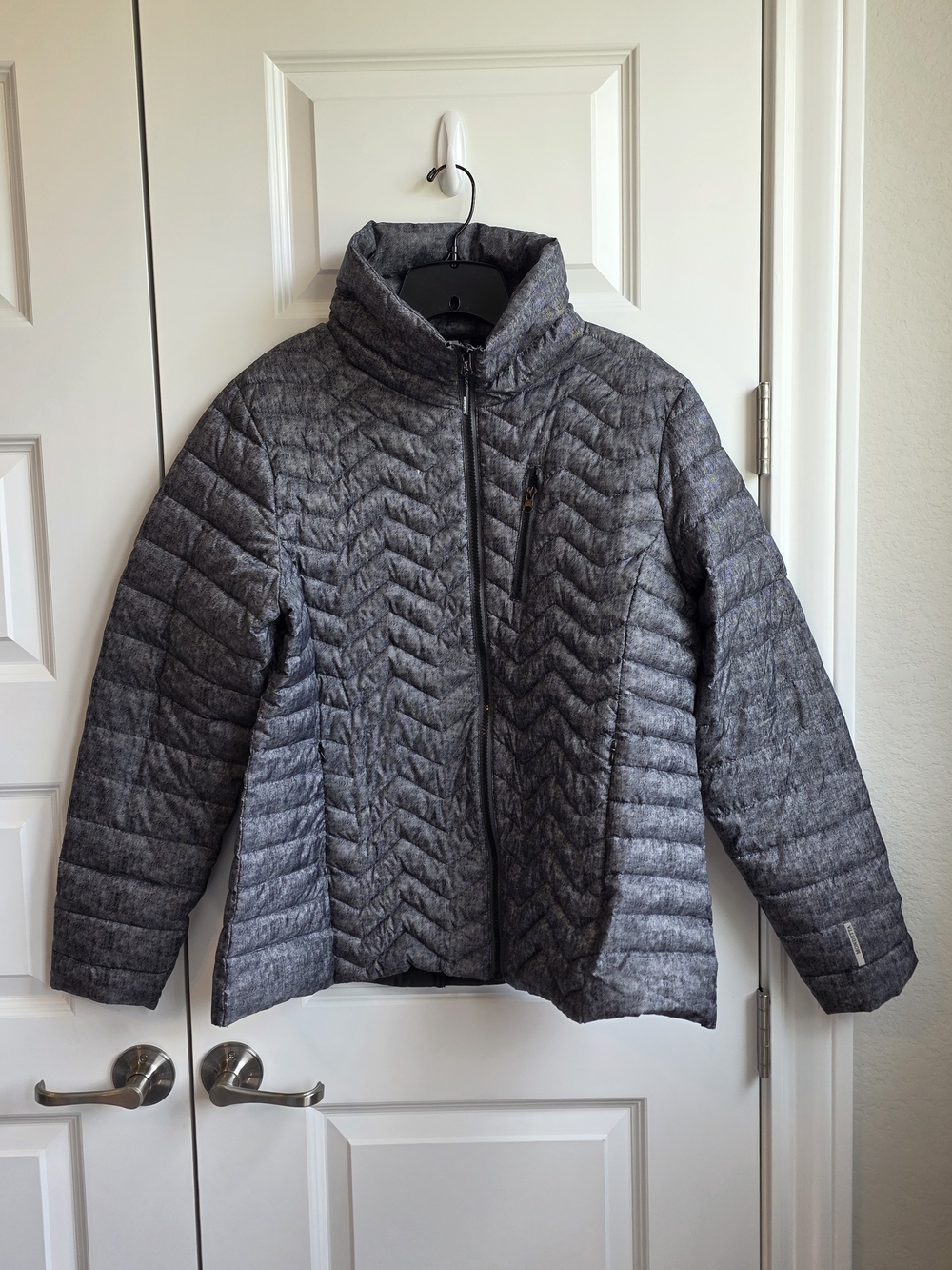 Mondetta Quilted Puffer Jacket in Heather Gray